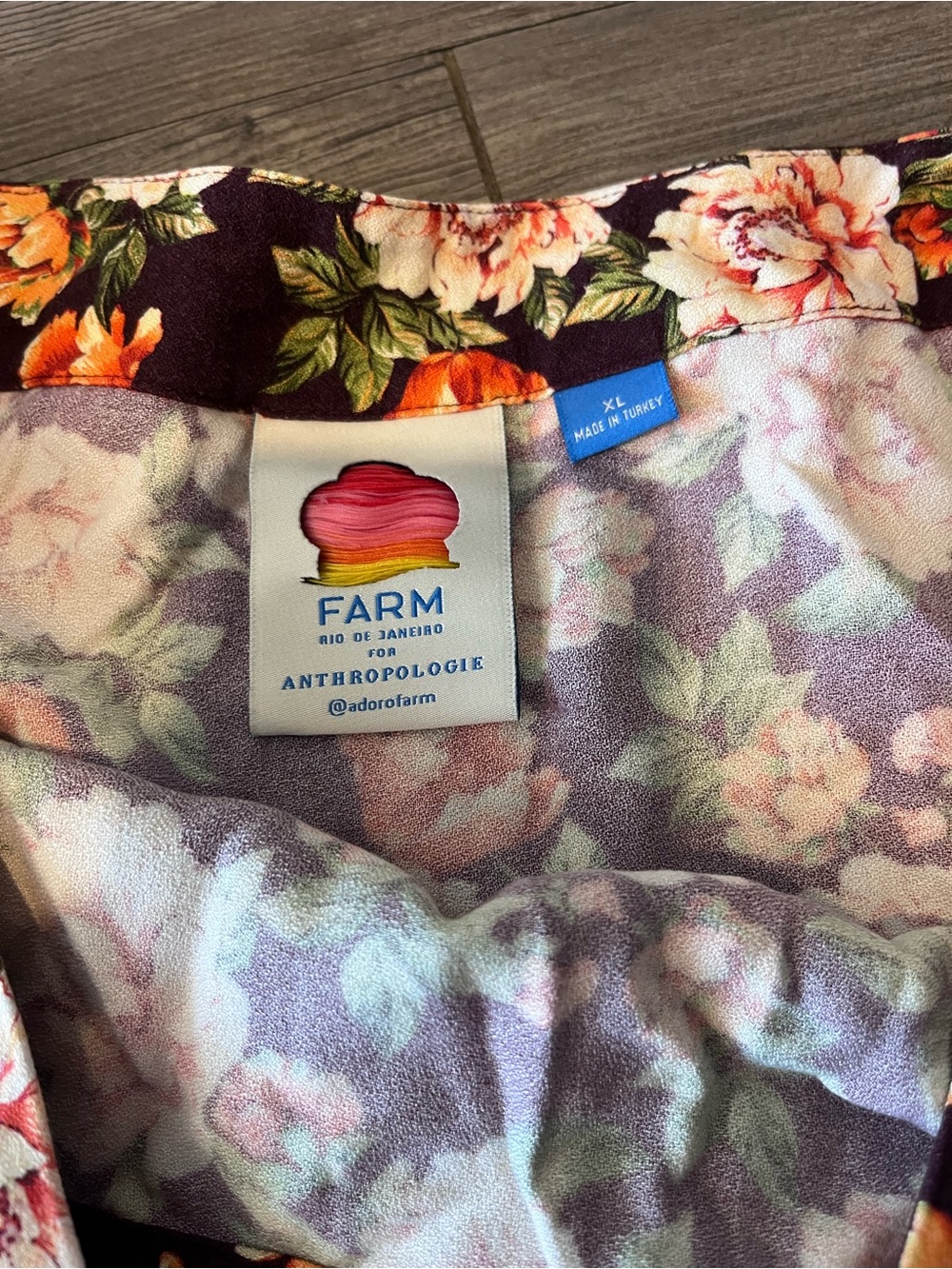 SOLD Farm Rio Floral Patchwork Midi Skirt - Multicolor - Picture 4 of 6